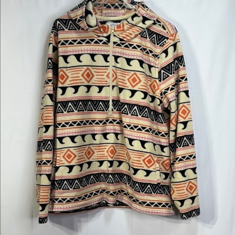 ♠️O'Neill sierra superSherpa Multicolor Fleece hoodie  tribal Aztec print